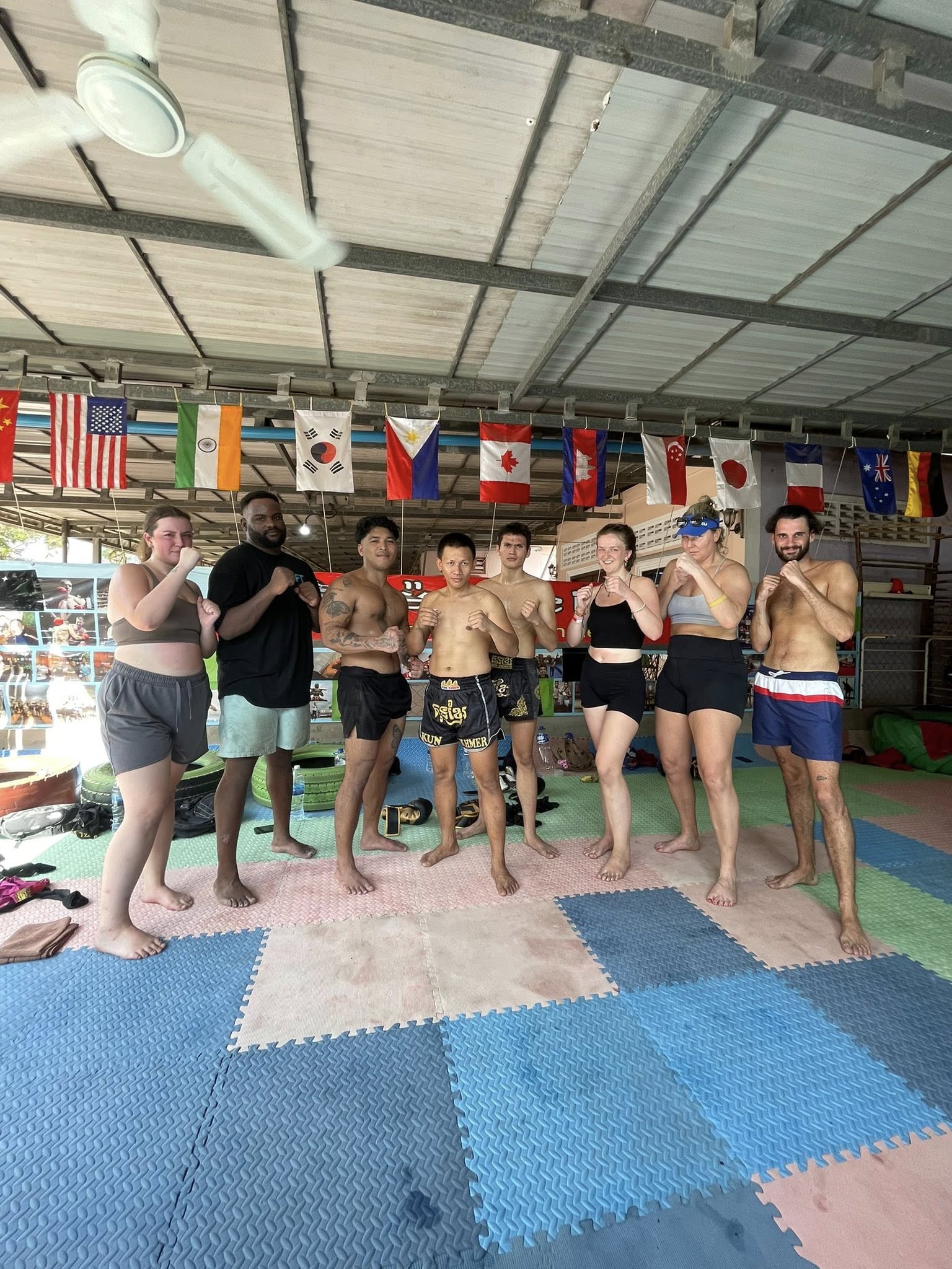 Kun Khmer training at Kun Khmer Club in Siem Reap